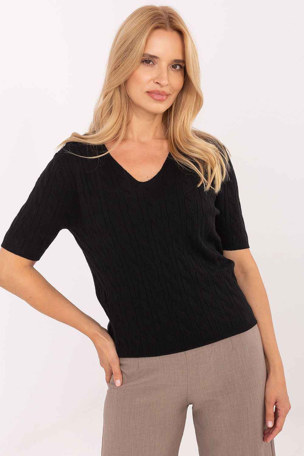 Short sleeve sweater model 217334